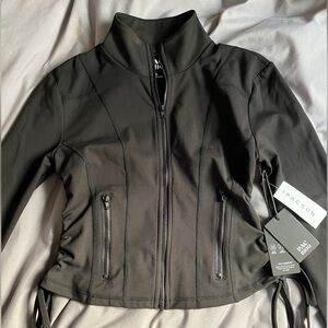 Pacsun PAC 1980 Whisper Active Cinched Free Form Jacket (Black)- Small